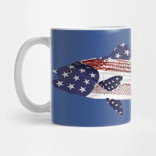 Striped BAss American flag style Mug